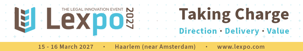 Lexpo 2027 — Taking Charge. Direction · Delivery · Value. 15–16 March 2027, Haarlem (near Amsterdam).